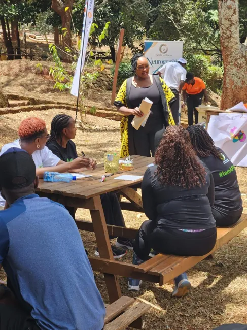 Sharing instructions with the group before drawing